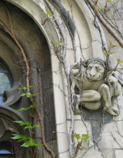 A gargoyle on a neo-gothic building